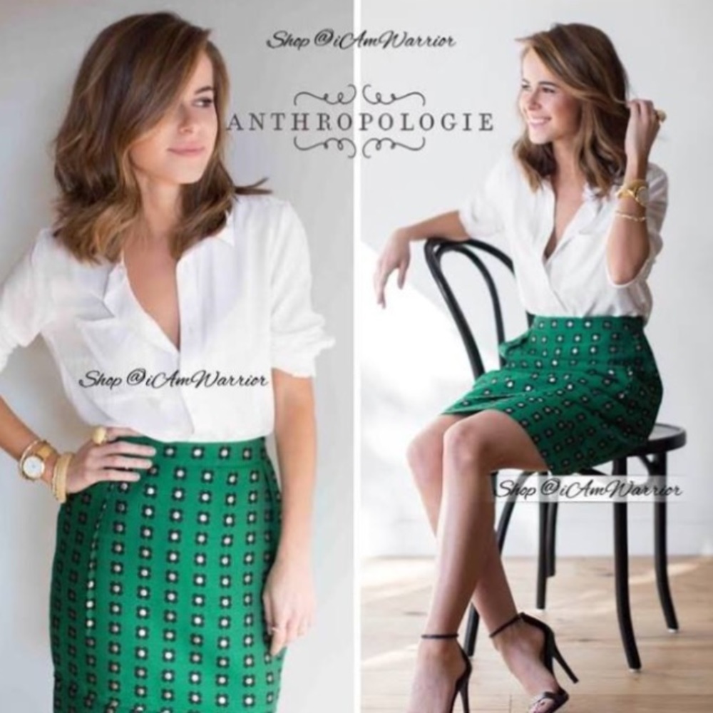 Anthropology HD in Paris green skirt